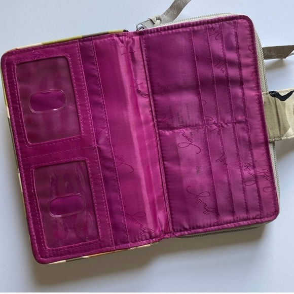 Vera Bradley Portobello Road Floral Lg Zip-Around Wallet Purple/Green NWT Wallet - Picture 2 of 11